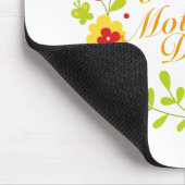Simple Happy Moederdag Floral Wreath Mousepad Muismat (Hoek)