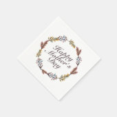 Simple Happy Moederdag Floral Wreath Napkin Servet (Hoek)