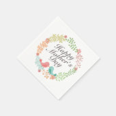 Simple Happy Moederdag Floral Wreath Napkin Servetten (Hoek)