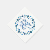 Simple Happy Moederdag Floral Wreath Napkin Servetten (Hoek)