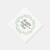 Simple Happy Moederdag Floral Wreath Napkin Servetten (Hoek)