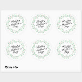 Simple Happy Moederdag Floral Wreath Sticker (Vel)