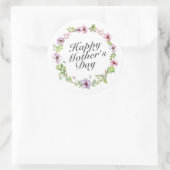 Simple Happy Moederdag Floral Wreath Sticker (Tas)
