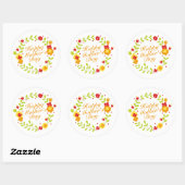 Simple Happy Moederdag Floral Wreath Sticker (Vel)