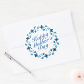 Simple Happy Moederdag Floral Wreath Sticker (Envelop)