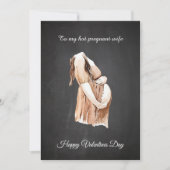 Simple Happy Pregnant Valentijnsdag Gift Feestdagenkaart (Voorkant)