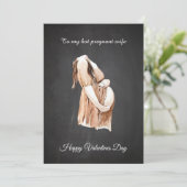 Simple Happy Pregnant Valentijnsdag Gift Feestdagenkaart (Staand voorkant)