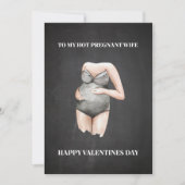 Simple Happy Pregnant Valentijnsdag Gift Feestdagenkaart (Voorkant)
