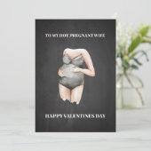 Simple Happy Pregnant Valentijnsdag Gift Feestdagenkaart (Staand voorkant)