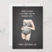 Simple Happy Pregnant Valentijnsdag Gift Feestdagenkaart (Voorkant)