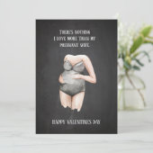 Simple Happy Pregnant Valentijnsdag Gift Feestdagenkaart (Staand voorkant)