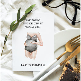 Simple Happy Pregnant Valentijnsdag Gift Feestdagenkaart