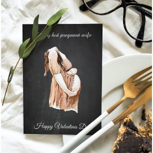 Simple Happy Pregnant Valentijnsdag Gift Feestdagenkaart