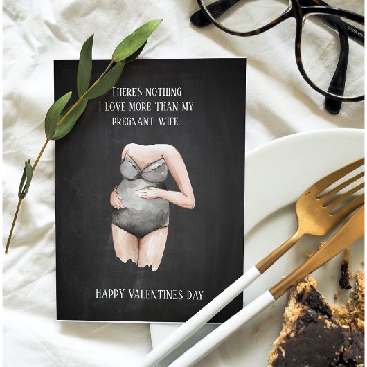 Simple Happy Pregnant Valentijnsdag Gift Feestdagenkaart