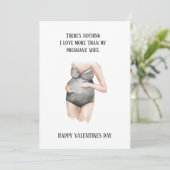 Simple Happy Pregnant Valentijnsdag Gift Feestdagenkaart (Staand voorkant)