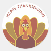 Simple Happy Thanksgiving Turkije | STICKER