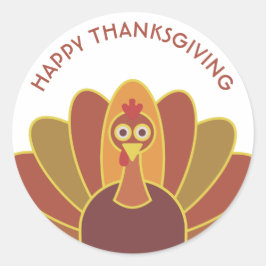 Simple Happy Thanksgiving Turkije | STICKER