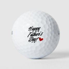 Simple Happy Vaderdag Calligraphy | Golf Balls Golfballen