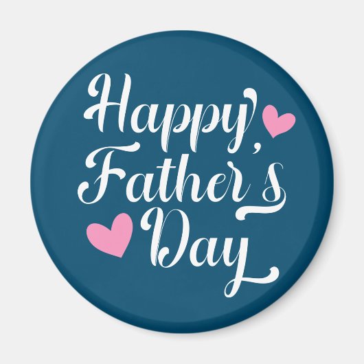 Simple Happy Vaderdag Calligraphy | Magneet (Voorkant)