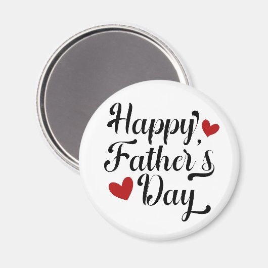 Simple Happy Vaderdag Calligraphy | Magneet (Voorkant / Achterkant)