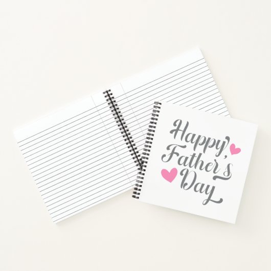 Simple Happy Vaderdag Calligraphy | NOTITIEBOEK (Binnen)