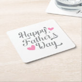 Simple Happy Vaderdag Calligraphy | ONDERZETTER (Schuin)