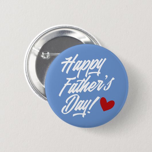Simple Happy Vaderdag Calligraphy | Pin-Button Ronde Button 5,7 Cm (Voorkant /achterkant)