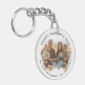 Simple Happy Vaderdag Family-foto Sleutelhanger (Voorkant Links)
