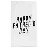 Simple Happy Vaderdag Typografie | Gift Bag Klein Cadeauzakje (Achterkant)