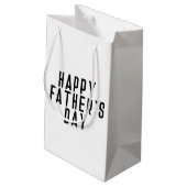 Simple Happy Vaderdag Typografie | Gift Bag Klein Cadeauzakje (Achterkant Gekanteld)
