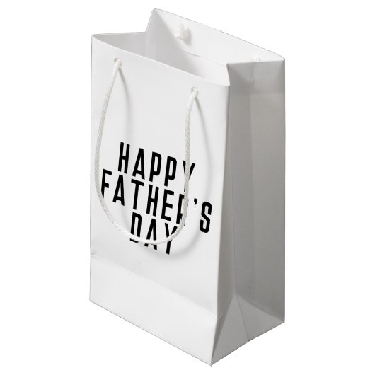 Simple Happy Vaderdag Typografie | Gift Bag Klein Cadeauzakje (Voorkant Gekanteld)