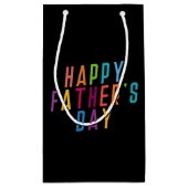 Simple Happy Vaderdag Typografie | Gift Bag Klein Cadeauzakje (Achterkant)
