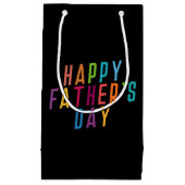 Simple Happy Vaderdag Typografie | Gift Bag Klein Cadeauzakje (Voorkant)