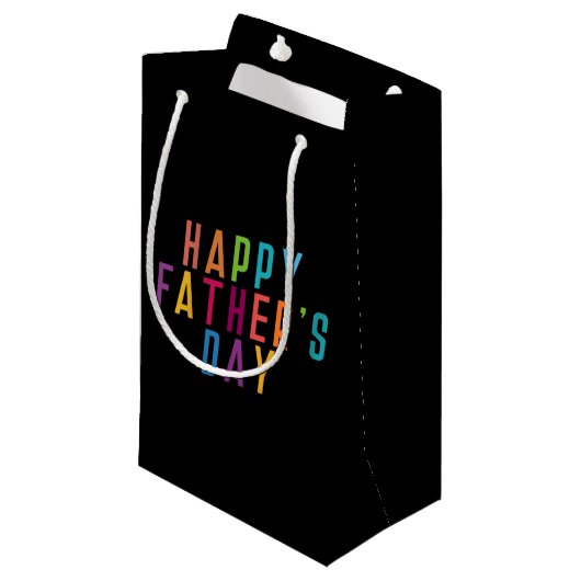 Simple Happy Vaderdag Typografie | Gift Bag Klein Cadeauzakje (Voorkant Gekanteld)