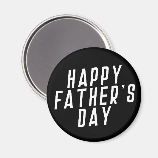 Simple Happy Vaderdag Typografie | Magneet (Voorkant / Achterkant)