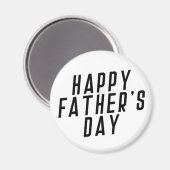 Simple Happy Vaderdag Typografie | Magneet (Voorkant / Achterkant)