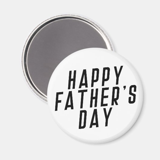 Simple Happy Vaderdag Typografie | Magneet (Voorkant / Achterkant)