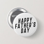 Simple Happy Vaderdag Typografie | Pin-Button Ronde Button 5,7 Cm (Voorkant /achterkant)