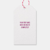 Simple Happy Valentine's Day Magenta met hart Cadeaulabel (Achterkant)