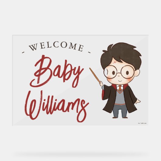 Simple Harry Potter-Baby shower Acryl Bord (Voorkant)