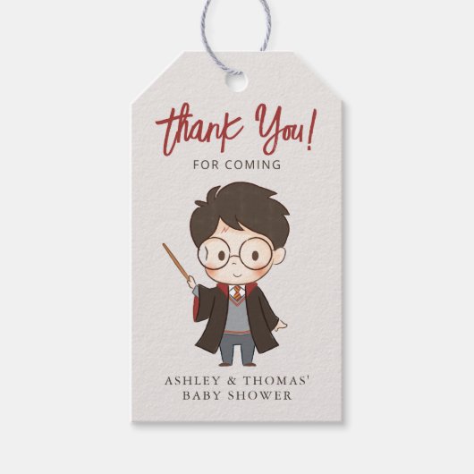 Simple Harry Potter-Baby shower Cadeaulabel (Voorkant)