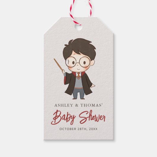 Simple Harry Potter-Baby shower Cadeaulabel (Voorkant)