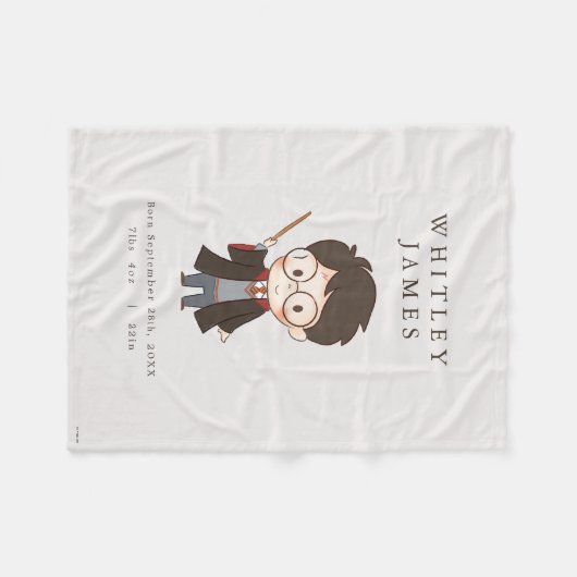 Simple Harry Potter-Baby shower Fleece Deken (Voorkant (Horizontaal))
