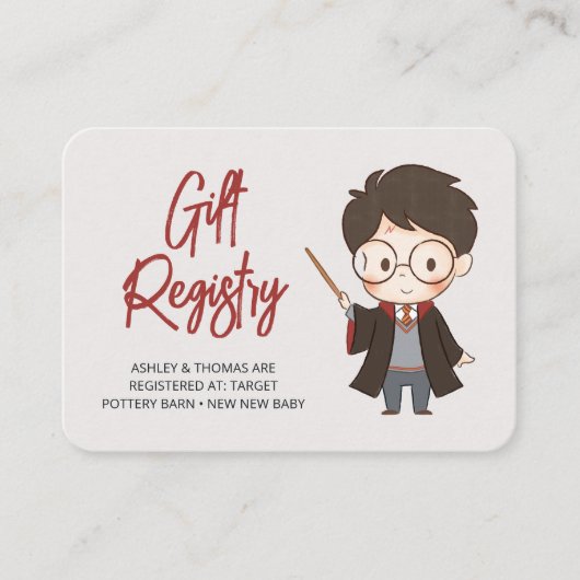 Simple Harry Potter-Baby shower Informatiekaartje (Voorkant)