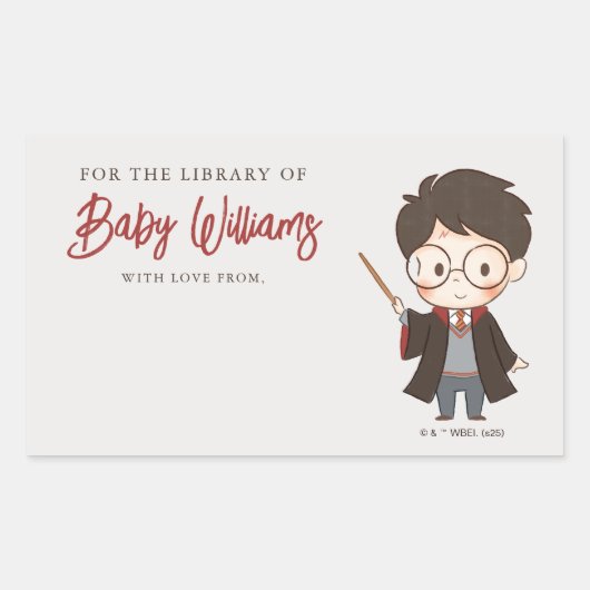 Simple Harry Potter-Baby shower Rechthoekige Sticker (Voorkant)