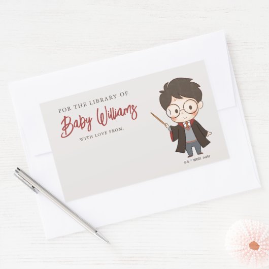 Simple Harry Potter-Baby shower Rechthoekige Sticker (Envelop)