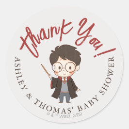 Simple Harry Potter-Baby shower Ronde Sticker