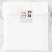 Simple Harry Potter-Baby shower Vierkante Sticker (Tas)