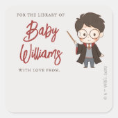 Simple Harry Potter-Baby shower Vierkante Sticker (Voorkant)