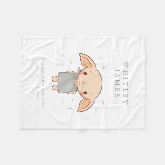 Simple Harry Potter - Dobby Baby Shower Fleece Deken (Voorkant (Horizontaal))